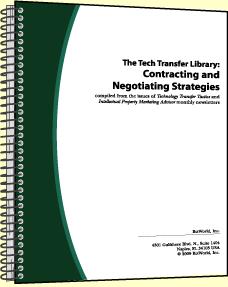 The Tech Transfer Library: Contracting and Negotiating Strategies. Volume II